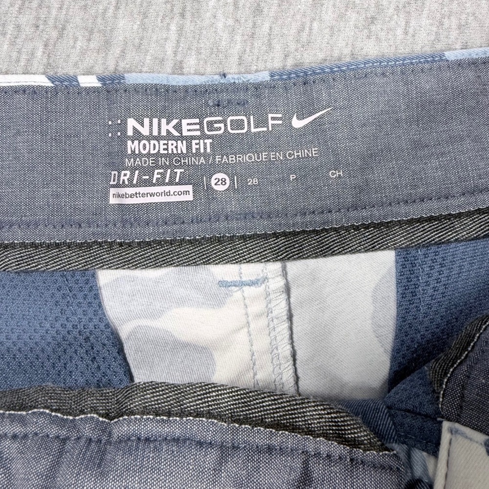 Nike Golf Men's Modern Fit Size 28"Blue Camouflage Performance Dri-Fit - Picture 4 of 8